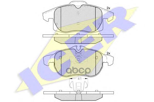 Колодки торм диск  Signum  1.8i  2.0 DTi  2.0i  2.2 DTi  2.2 DiG Icer арт. 181891