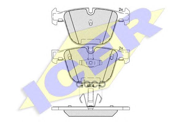 Колодки торм.диск. BMW 7 serie 02-08 Icer арт. 181896