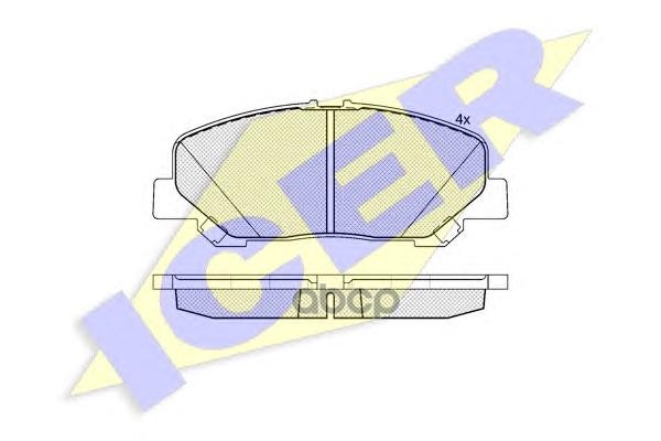 Колодки торм. дисков. Toyota PREVIA 2.4  3.5 Icer арт. 181897