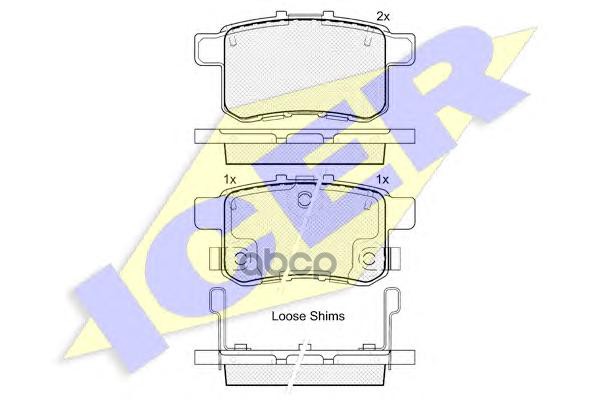 Колодки Задние Honda Accord 08-> Icer 181907 Icer арт. 181907