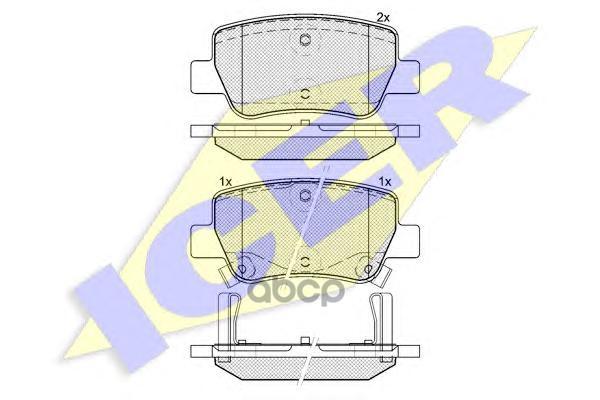 Колодки Торм. Диск.задн. Avensis 09- Icer арт. 181916