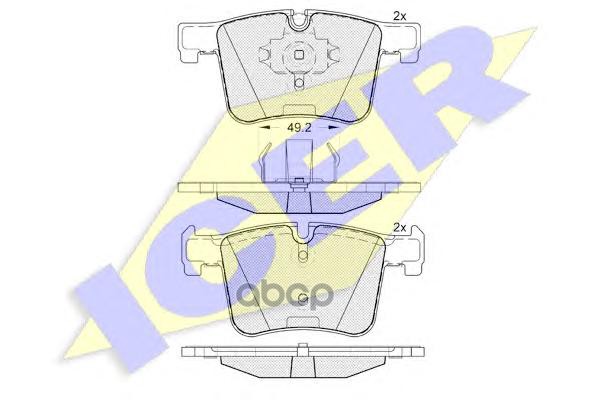 Колодки торм диск BMW X3 (F25) 10- Icer арт. 182020