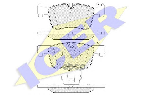 Колодки торм.диск. BMW Serie 1 (F20) 116i  118i  120d (11-) Icer арт. 182048