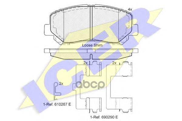 Колодки торм.дисковые Mazda CX-5 (11-) Icer арт. 182055