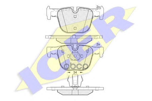Колодки торм.диск. BMW Series 3 (F30) 335i (11-) Icer арт. 182064