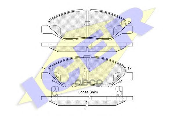 Колодки торм. диск. Nis. Tiida (Азия) -09 Icer арт. 182074