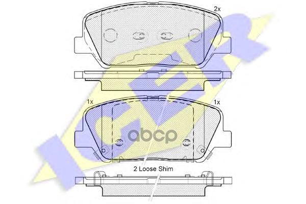 Колодки торм.диск. KIA CEE'D (05/12-) PRO CEE'D (03/13-) Icer арт. 182090