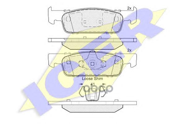Колодки торм.диск. DACIA LOGAN II Berlina/MCV (10/12-) Icer арт. 182115
