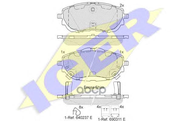 Колодки Торм.дисковые Icer арт. 182129