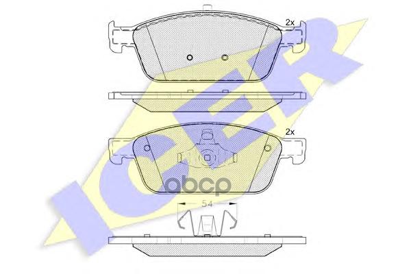 Колодки Торм.диск. Ford Focus Iii (04/11-) Kuga (03/13-) Icer арт. 182134