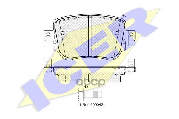 Колодки торм.дисковые задн. Skoda Octavia III/IV  Audi A1  Q3 Icer арт. 182152