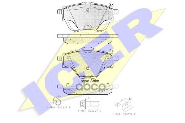Колодки торм. задн.Citroen C4 Picasso (02/13-) Icer арт. 182161