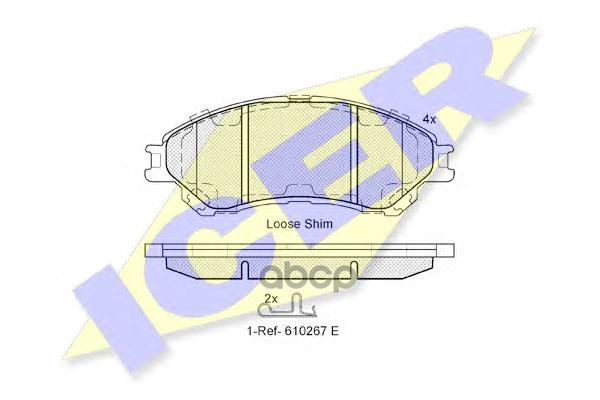 Колодки торм.дисковые Suz SX4 (08/13-) Icer арт. 182175
