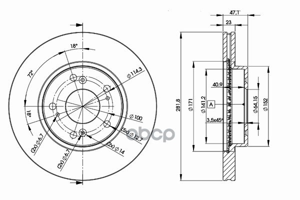 Диск Тормозной Передний Honda Cr-V 02->06/Civic 06- Icer 78Bd1257-2 Icer арт. 78BD1257-2