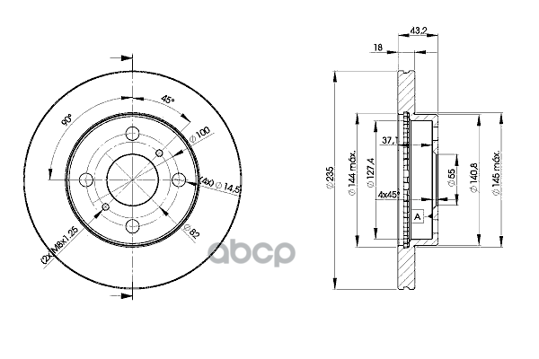 Диск тормозной передний ICER 78BD2020-2 Icer арт. 78BD2020-2