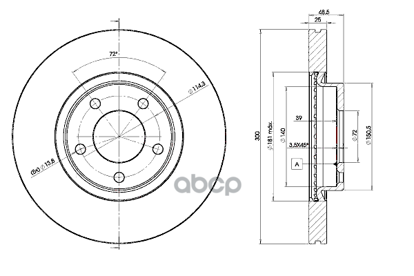 Диск Тормозной Передний Mazda 3 2.0L Icer 78Bd3273-2 Icer арт. 78BD3273-2