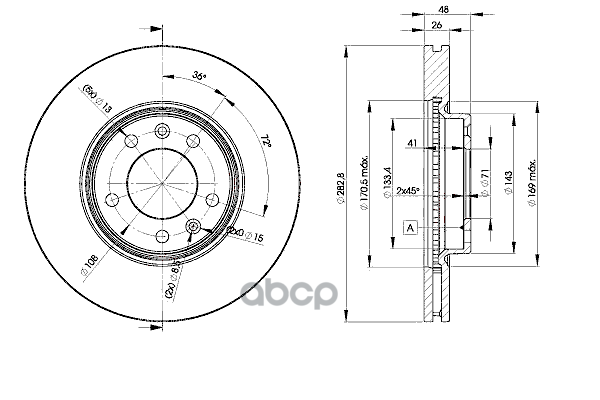 Диск Торм. Peugeot 508 Sw Icer арт. 78bd4685