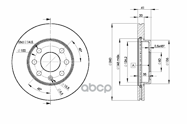 Диск Тормозной Opel Corsa C 00- Icer арт. 78bd9021