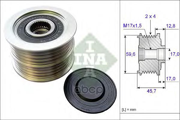Шкив генератора 535015010 Ina арт. 535015010