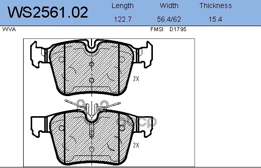 Колодки Тормозные Дисковые | Зад | JEENICE арт. WS256102