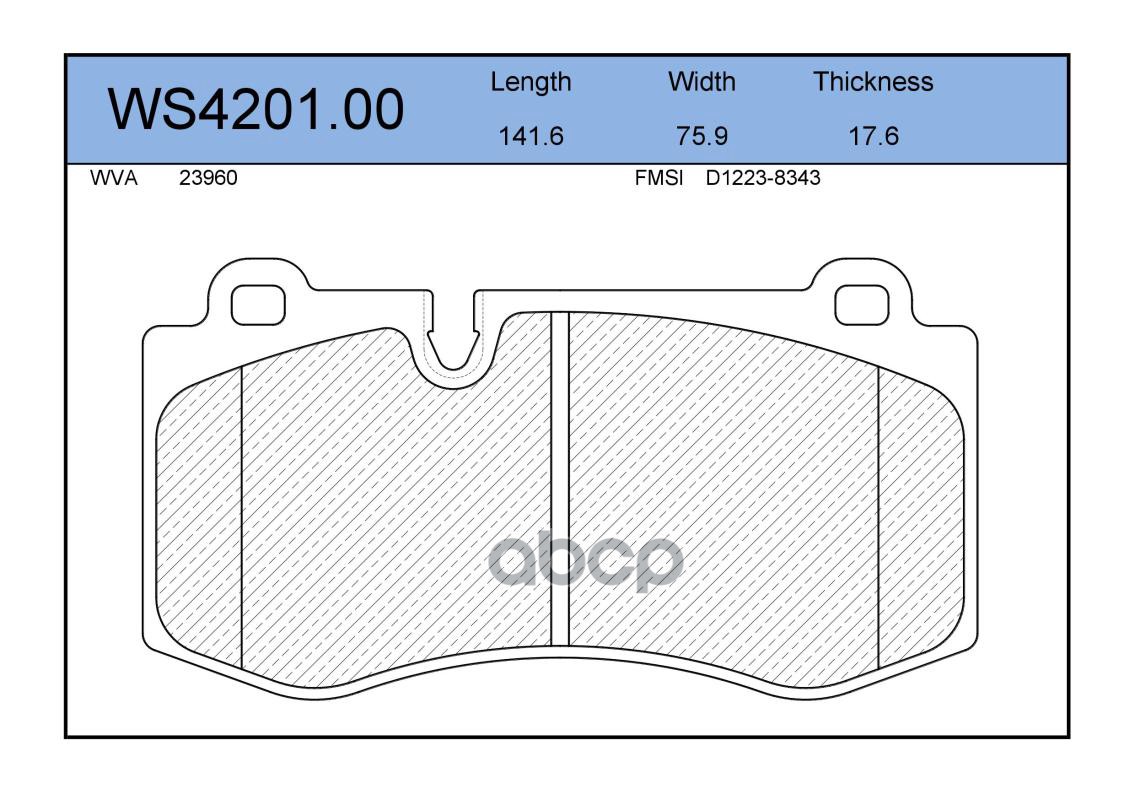 Колодки Тормозные Дисковые | Перед | JEENICE арт. WS420100