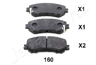 Колодки торм.диск. X-trail (13-)  Qashqai (14-) Japanparts арт. pa160af
