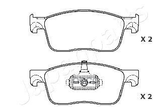 Колодки Тормозные Дисковые, Комплект | Перед | Japanparts арт. PA2023AF
