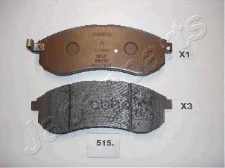 Колодки торм. диск. L200 96- Japanparts арт. pa515af