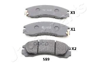 Колодки пер.диск. L200  Pajero V24/44  Montero 90-> Japanparts арт. pa599af