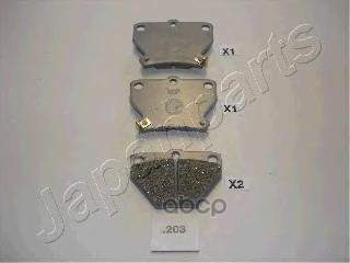 Колодки тормозные задние Japanparts арт. pp203af