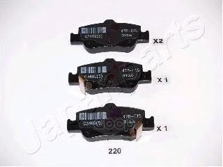 Колодки торм. задн. Auris 07- Japanparts арт. pp220af