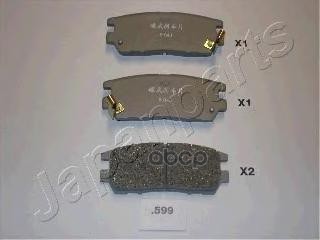 Колодки задн.диск.Mitsubishi Pajero V24/44 90-> Japanparts арт. pp599af