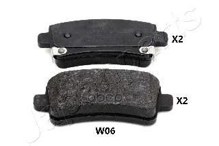 Колодки Тормозные Дисковые, Комплект | Зад | Japanparts арт. PPW06AF