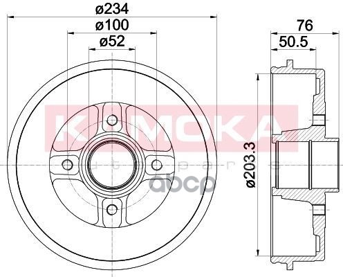 Диск тормозной KAMOKA 104014 KAMOKA арт. 104014