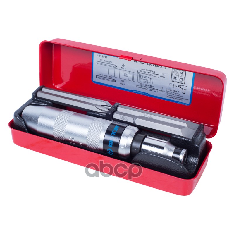 Отвертка Ударная С Принадлежностями 5/16", 6 Предметов KING TONY арт. 4111FR