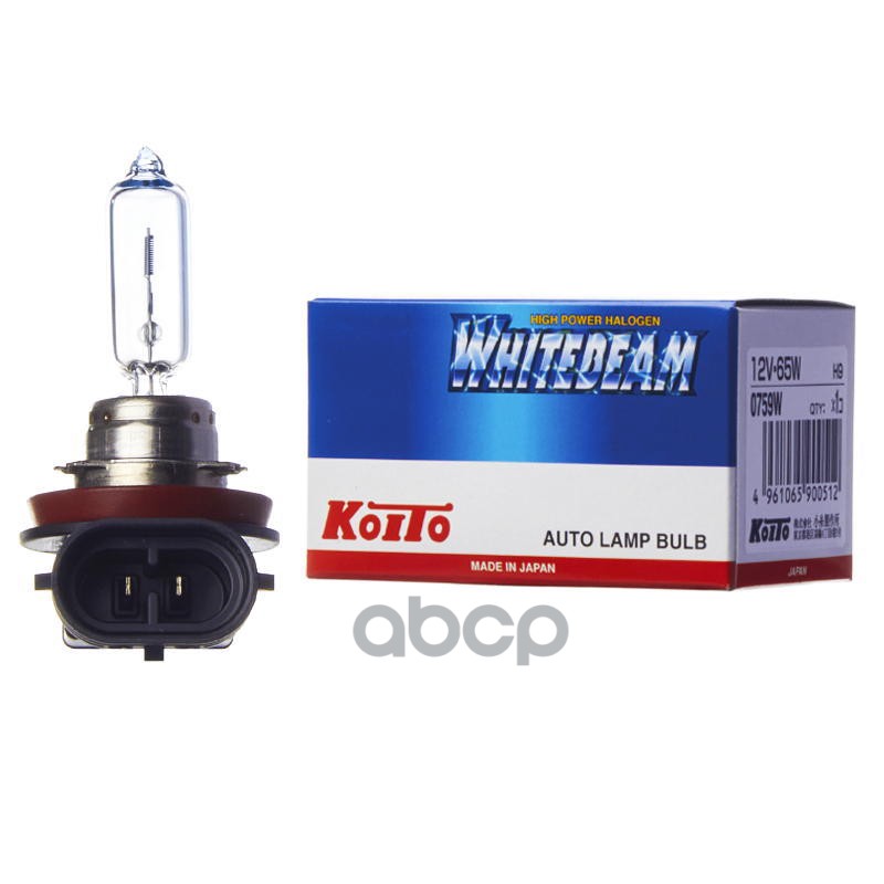 Лампа 12V H9 65W Pgj19-5 4000K Koito Whitebeam 1 Шт. Картон 0759W KOITO арт. 0759W