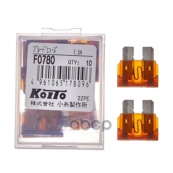 Предохранители 7,5A (Пласт. Упаковка 10 Шт.) Koito F0780 KOITO арт. F0780