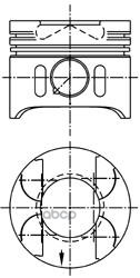 Поршень Двс Mercedes-Benz 2.2Cdi Om611 =88 2.5X2x3 +0.5 03> KOLBENSCHMIDT арт. 41014620