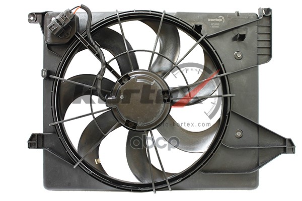 Вентилятор радиатора Kia Sorento (09-) 2.4i (LFK 08P5) с кожухом KFD056 KORTEX арт. KFD056