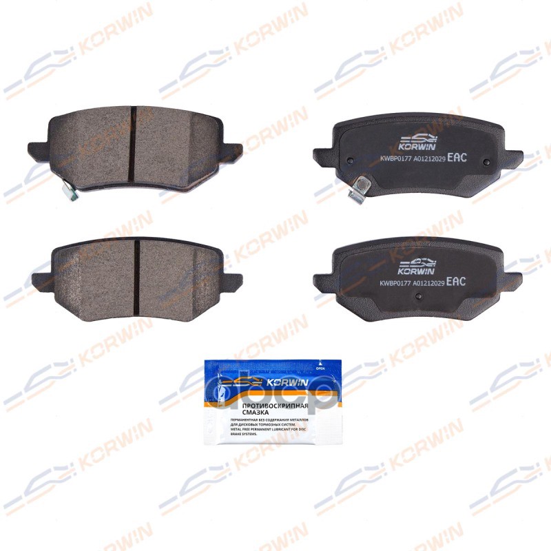Колодки Тормозные Дисковые Зад. Great Wall Poer 21- (Механический Ручник) KORWIN арт. KWBP0177