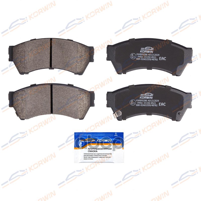 Колодки Тормозные Дисковые Перед. Mazda 6 (Gh) 07-13 KORWIN арт. KWBP0286