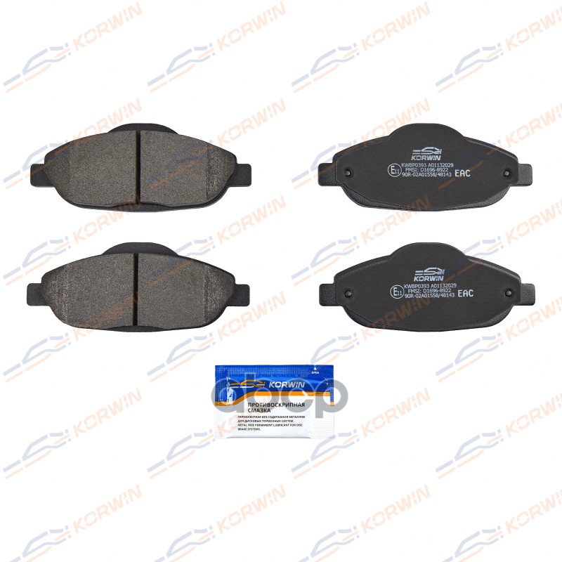 Колодки Тормозные Дисковые Перед. Peugeot 308 I 07-14/3008 09-/408 10-/4008 12- KORWIN арт. KWBP0393