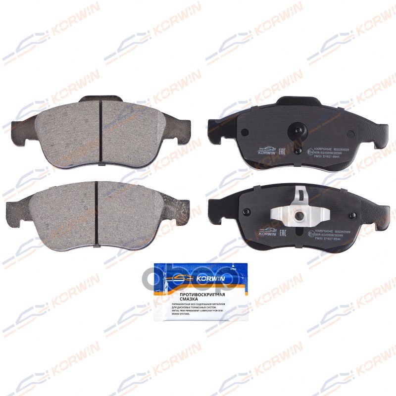 Колодки Тормозные Дисковые Перед. Ecoline. Renault Duster (Hs/Hm) 11-/Fluence 10- KORWIN арт. KWBP0404E