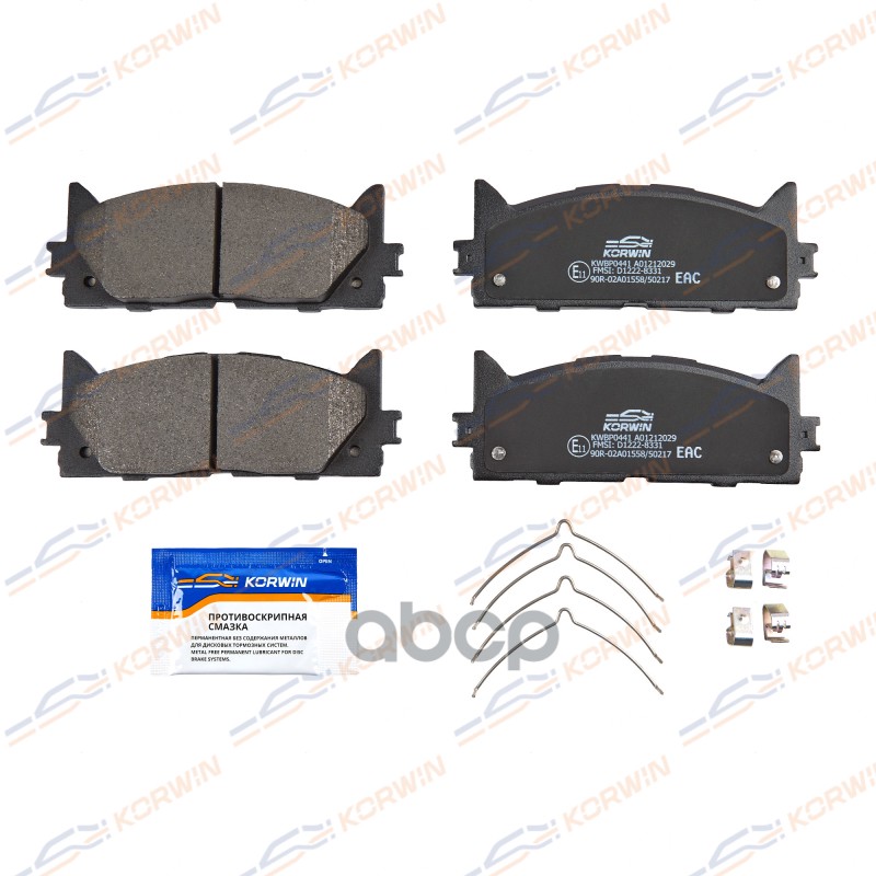 Колодки Тормозные Дисковые Перед. Toyota Camry (V3/V4/V5) 01-/Lexus Es 04- KORWIN арт. KWBP0441
