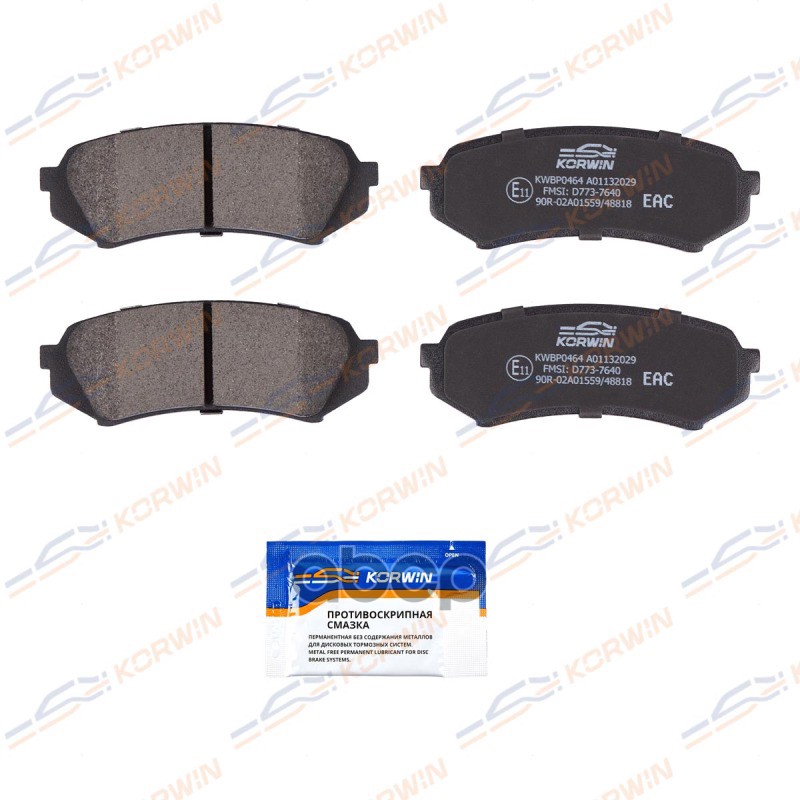 Колодки Тормозные Дисковые Зад. Toyota Land Cruiser 100 (98-07)/Lexus Lx (98-08) KORWIN арт. KWBP0464