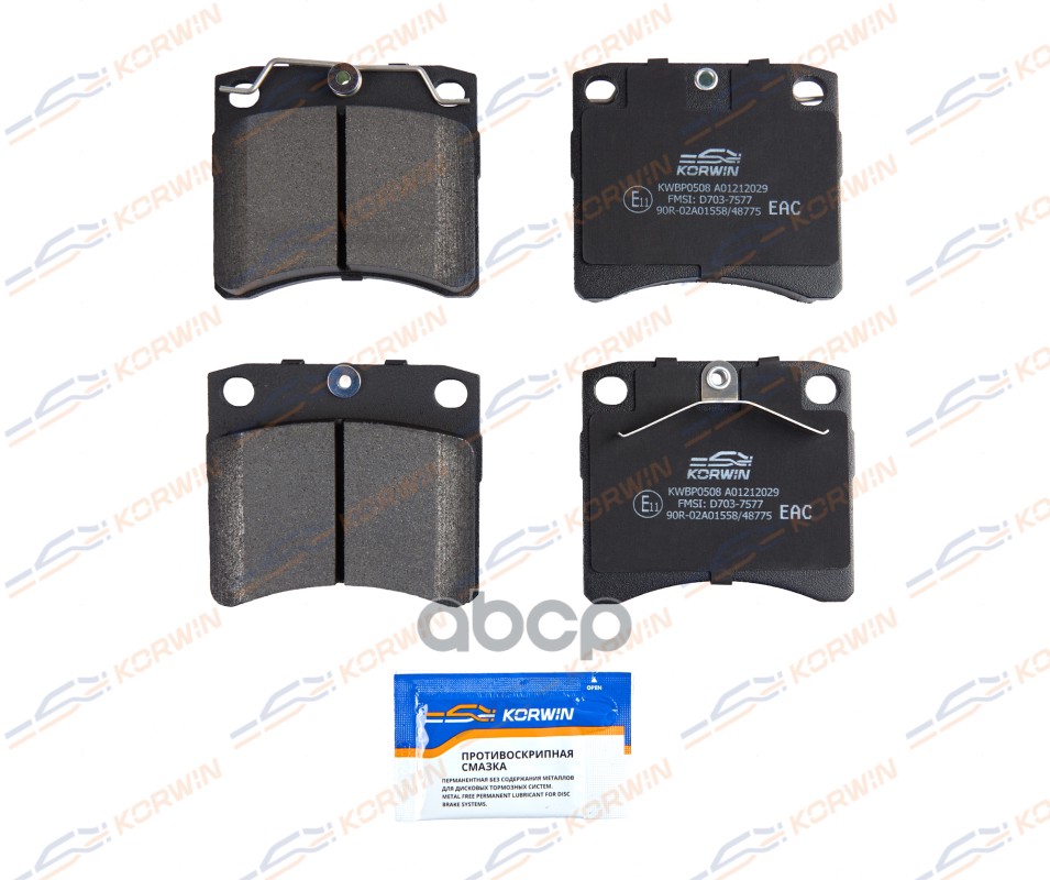 Колодки Тормозные Перед. Vw T4 90-03 (+Диск 15") KORWIN арт. KWBP0508