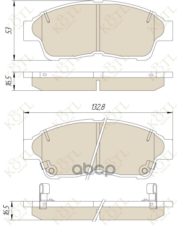 Колодки тормозные дисковые передние к-т TOYOTA CALDINA  CAMRY  CARINA  CELICA   COROLLA KOTL арт. 1143kt