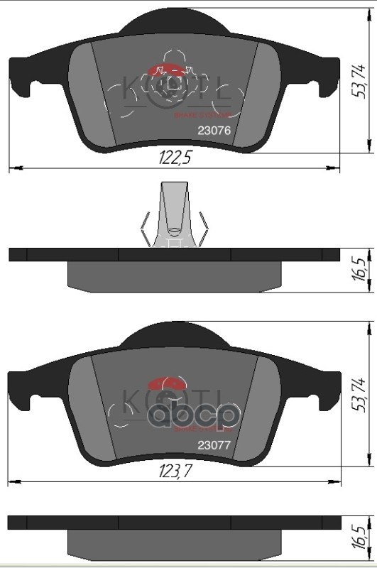 Колодки тормозные дисковые задние к-т VOLVO S60 00-/S80 98-06/V70 97-/XC70 97- KOTL арт. 1389kt