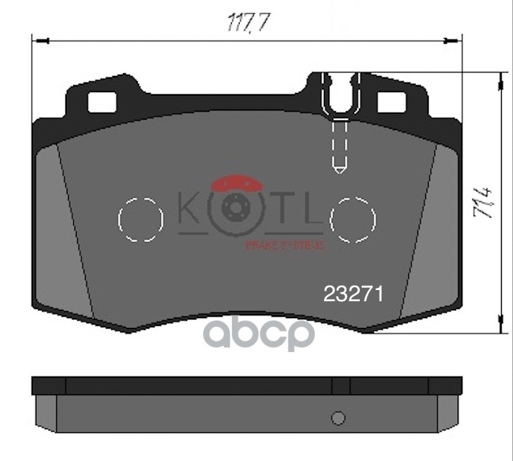 Колодки тормозные дисковые передние к-т MERCEDES-BENZ W163 98>05/W220 98>05/W129 п KOTL арт. 1454kt
