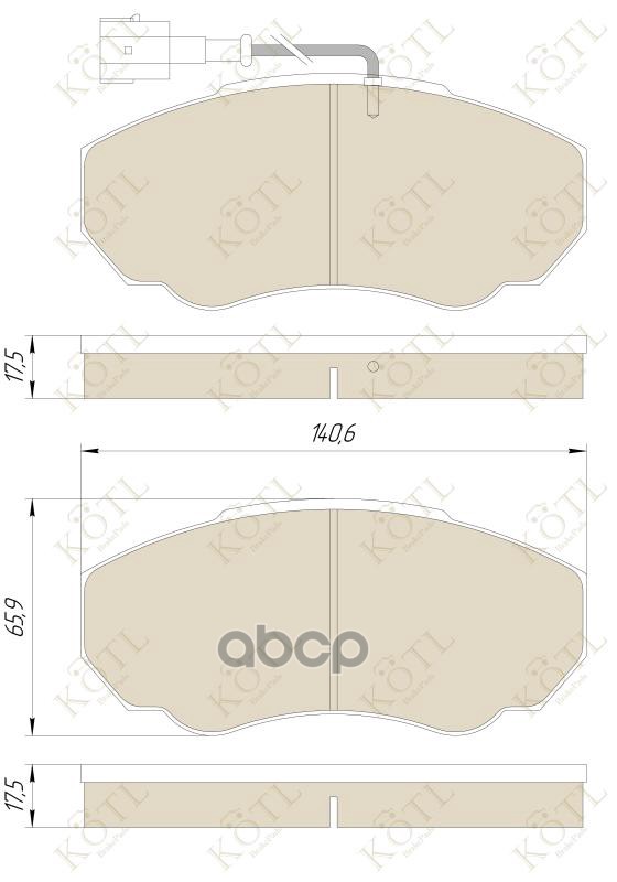 Колодки тормозные дисковые передние к-т CITROEN JUMPER 02>/FIAT DUCATO 02>/PEUGEOT KOTL арт. 1517kt